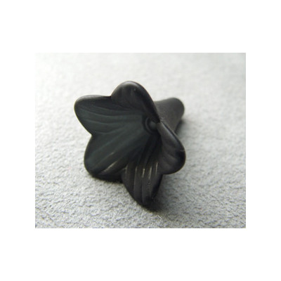 Fleur en Lucite 23X11mm Noir(x10)