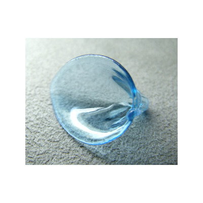 Fleur en Lucite 26x20mm Bleu(x10)