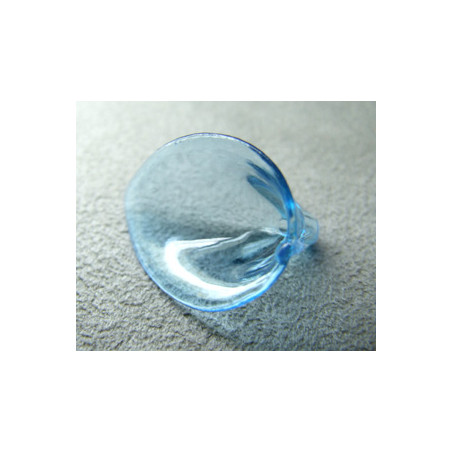 Fleur en Lucite 26x20mm Bleu(x10)