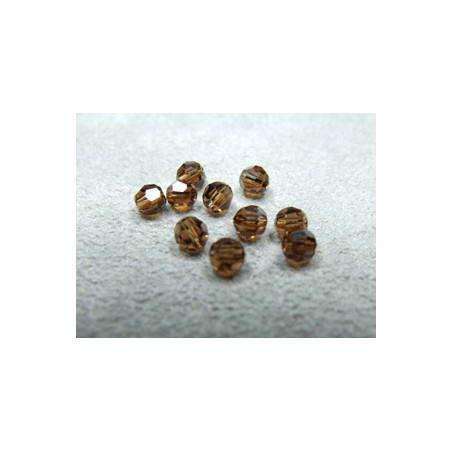 Ronde Swarovski 5000 4mm Smoked Topaz (x10)