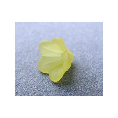 Fleur en Lucite 14mm Jaune (X10)