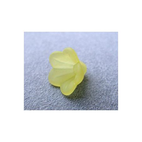 Fleur en Lucite 14mm Jaune (X10)