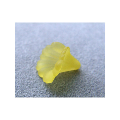 Fleur en Lucite 11mm Jaune (x10)