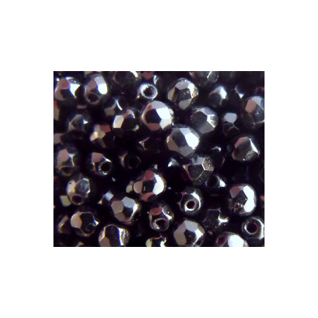 Facettes de Bohême 3mm Jet (x100)