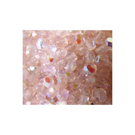 Facettes de Bohême 3mm Rosaline AB (x100)
