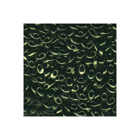 LMA-0459 Long Magatamas 4X7mm Met Olive (=DB011) (x boite de 10gr)