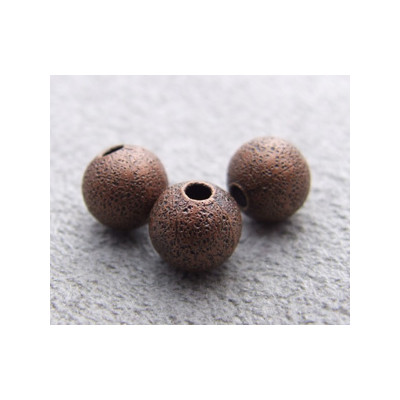 Perle boule diamantée 6mm Cuivre (x1)) Perle boule diamantée 6mm Cuivre (x1))
