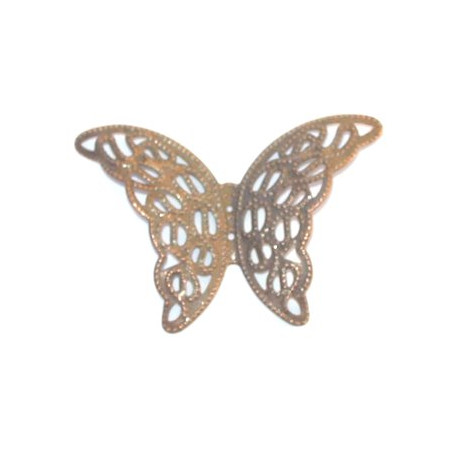 Estampe papillon cuivre 4X4cm (X1)
