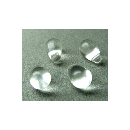 Goutte en verre de Bohême 10mm Cristal (x1)