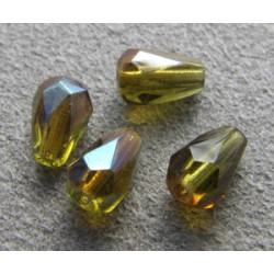 Poire 6x4mm Olivine AB (x10)