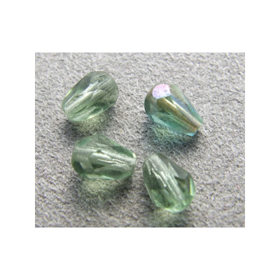 Poire 6x4mm Chrysolite Celsian (x10)