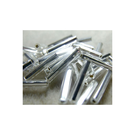 Longs bugles Tchèques 15mm - Crystal SL (x10gr)