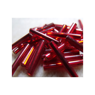 Longs bugles Tchèques 15mm - Ruby SL (x10gr) Longs bugles Tchèques 15mm - Ruby SL (x10gr)