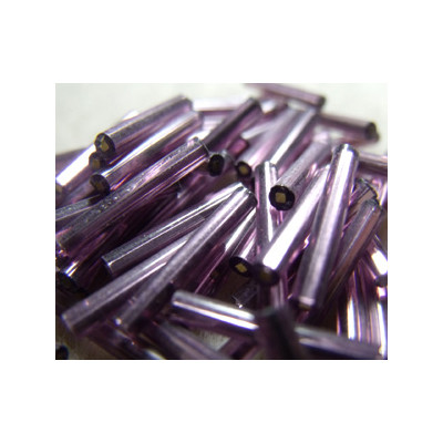 Longs bugles Tchèques 15mm - Light Amethyst SL (x10gr)