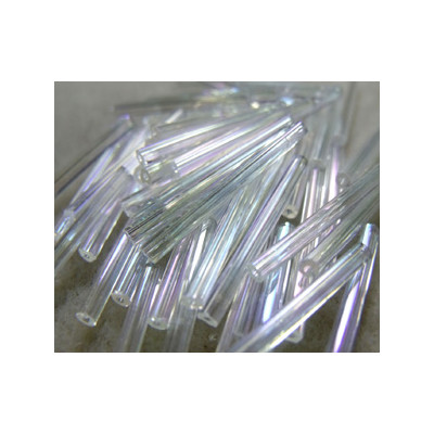 Longs bugles Tchèques 25mm - Crystal AB (x10gr)