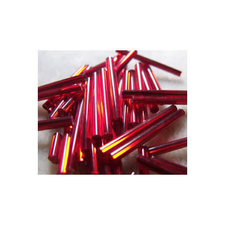 Longs bugles Tchèques 25mm - Ruby SL (x10gr)