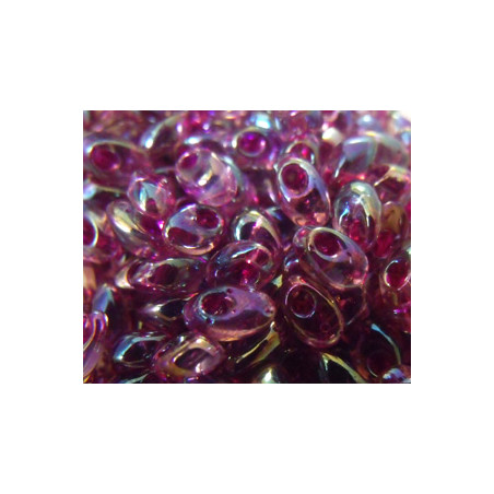 LMA-2170 Long Magatamas 4X7mm Black Lined Smokey Amethyst AB (x boite de 10gr)