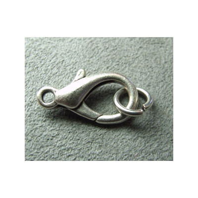Mousqueton Vieil Argent 23mm avec anneau(x1) Mousqueton Vieil Argent 23mm avec anneau(x1)