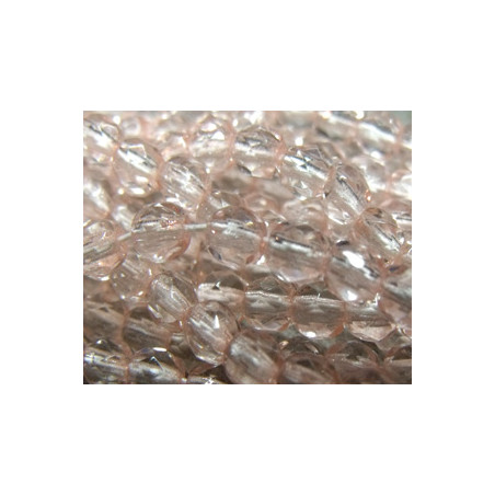Facettes de Bohême 4mm Light Peach (x100)