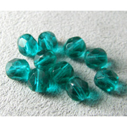 Facettes en verre de Bohême 6mm Emerald (x25)