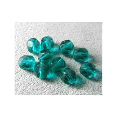 Facettes en verre de Bohême 6mm Emerald (x25)