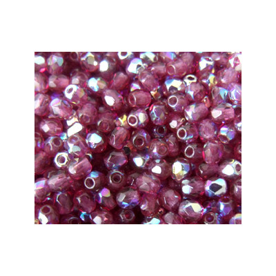 Facettes de Bohême 3mm Framboise AB (x100)