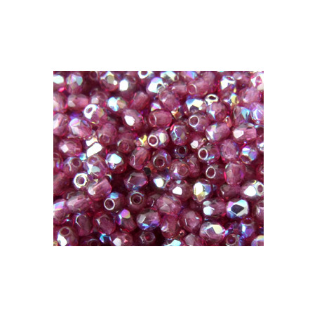 Facettes de Bohême 3mm Framboise AB (x100)