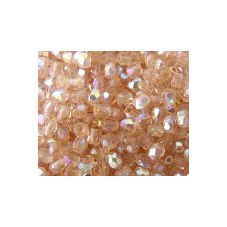 Facettes de Bohême 3mm Peach AB (x100)