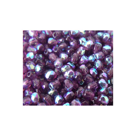 Facettes de Bohême 3mm Amethyst AB (x50)