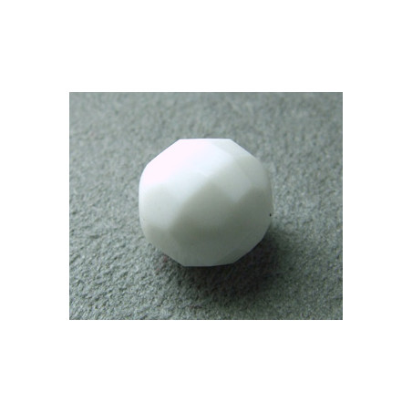 Facettes en verre de Bohême 12mm White Alabaster (x1)