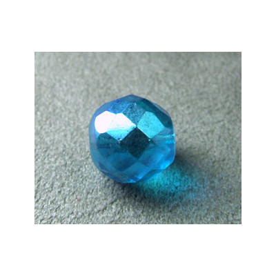 Facettes en verre de Bohême 12mm Aquamarine AB (x1) Facettes en verre de Bohême 12mm Aquamarine AB (x1)