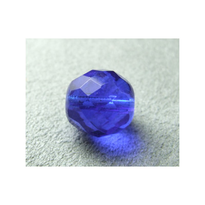 Facettes en verre de Bohême 12mm Cobalt (x1) Facettes en verre de Bohême 12mm Cobalt (x1)