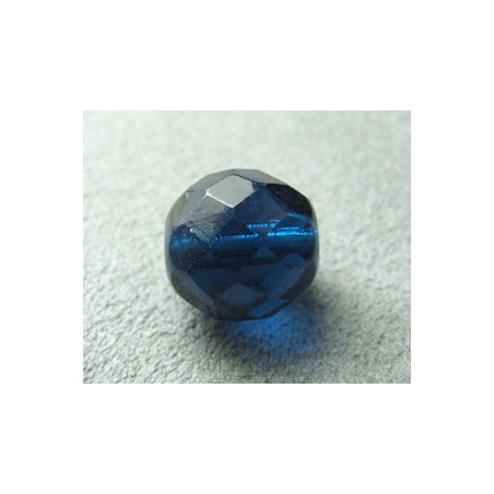 Facettes en verre de Bohême 12mm Aigue Foncé (x1)