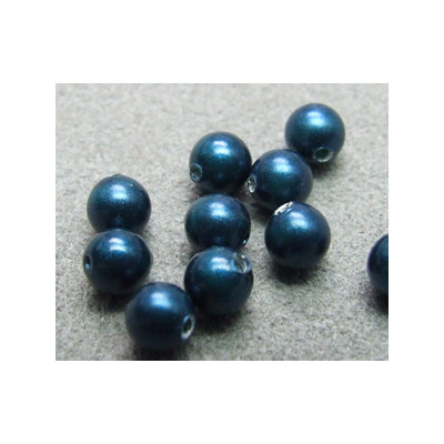 Perle ronde nacrée Swarovski 4mm Petrol (x20) Perle ronde nacrée Swarovski 4mm Petrol (x20)