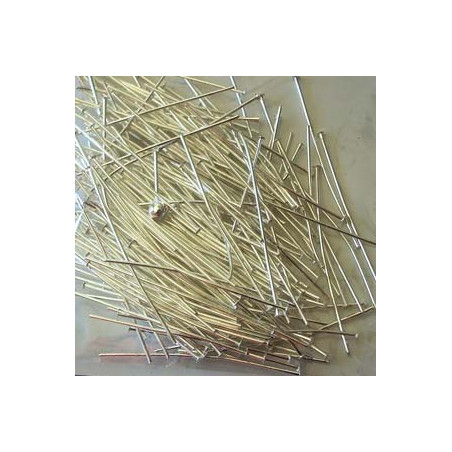 Tiges Têtes Plates Argentées 3,7cm lot de 20(X1)