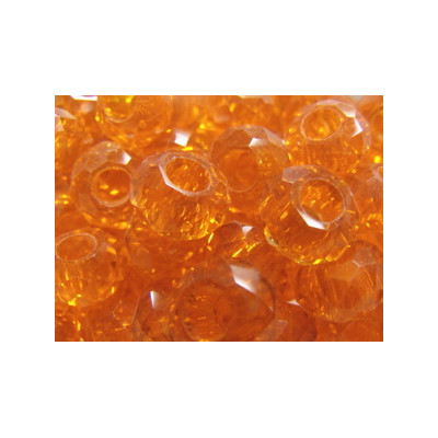 Perle Orange pour Buna cord ou pvc 14X8X5mm(X1)