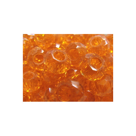 Perle Orange pour Buna cord ou pvc 14X8X5mm(X1)