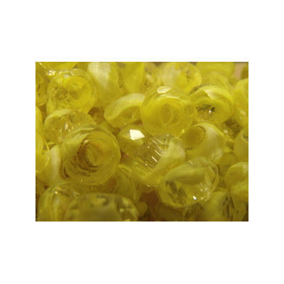 Perle yellow White pour Buna cord ou pvc 14X8X5mm(X1)