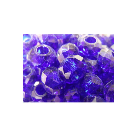 Perle Dark indigo pour Buna cord ou pvc 14X8X5mm(X1)