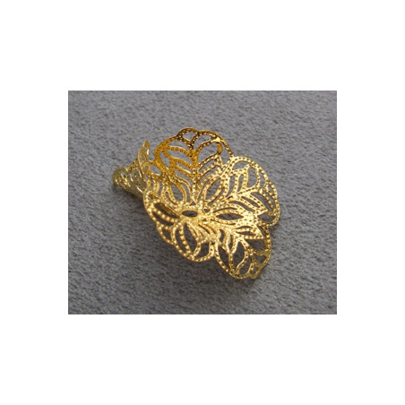 Coupelle Filigrée Dorée 15X24mm(x1)