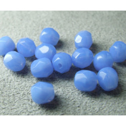 Facettes en verre de Bohême 6mm Blue Opal (x25)