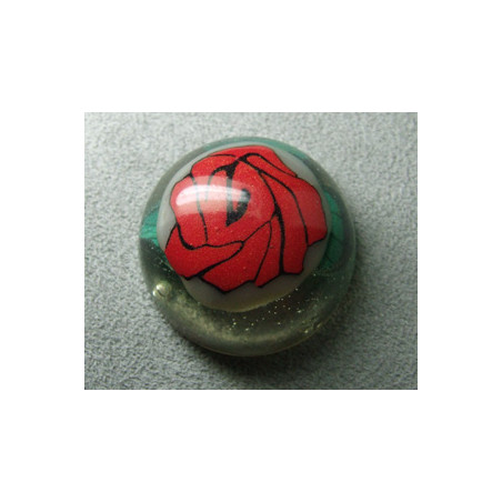 Cabochon artisanal en résine Diamètre 31mm Hauteur 15mm