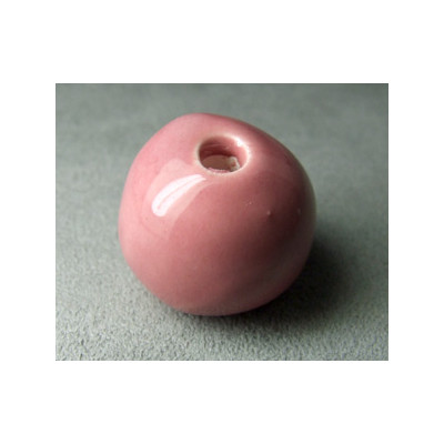 Perles en céramique boule approx. 22-24mm Rose (x1)