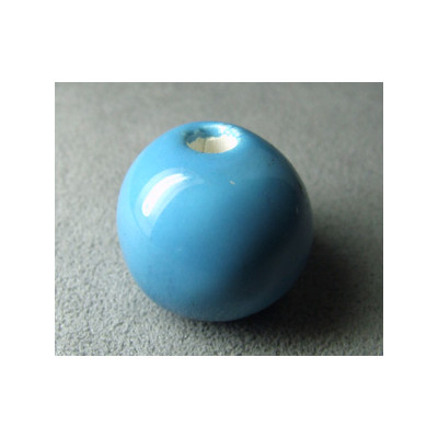 Perles en céramique boule approx. 22-24mm Bleu (x1)