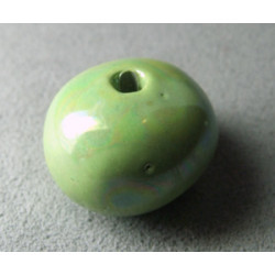 Perles en céramique boule approx. 22-24mm Anis irisé (x1)