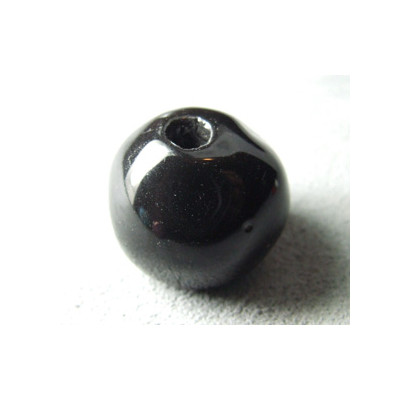 Perles en céramique boule approx. 22-24mm Noir (x1)