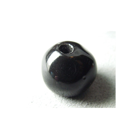 Perles en céramique boule approx. 22-24mm Noir (x1)
