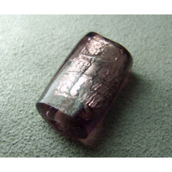 Perle en pâte de verre palet rectangle approx. 25x15mm épaisseur 10mm - Amethyst (x1)