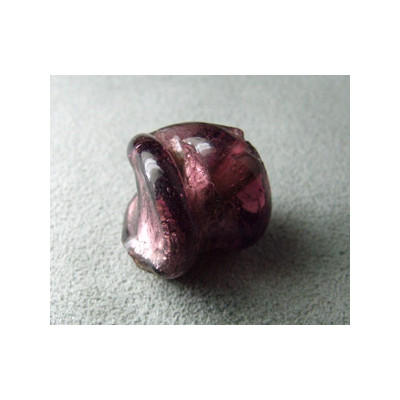Perle en pâte de verre spirale approx. 20mm - Amethyst (x1)