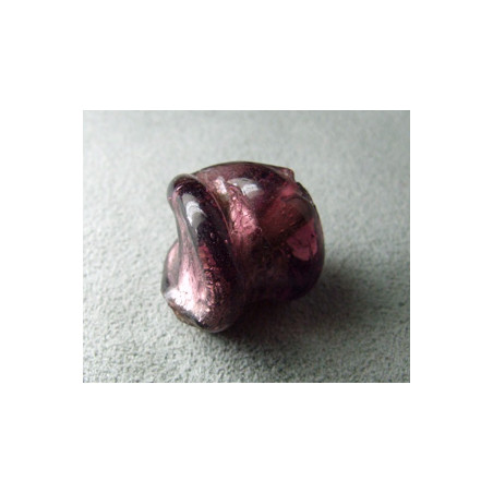 Perle en pâte de verre spirale approx. 20mm - Amethyst (x1)
